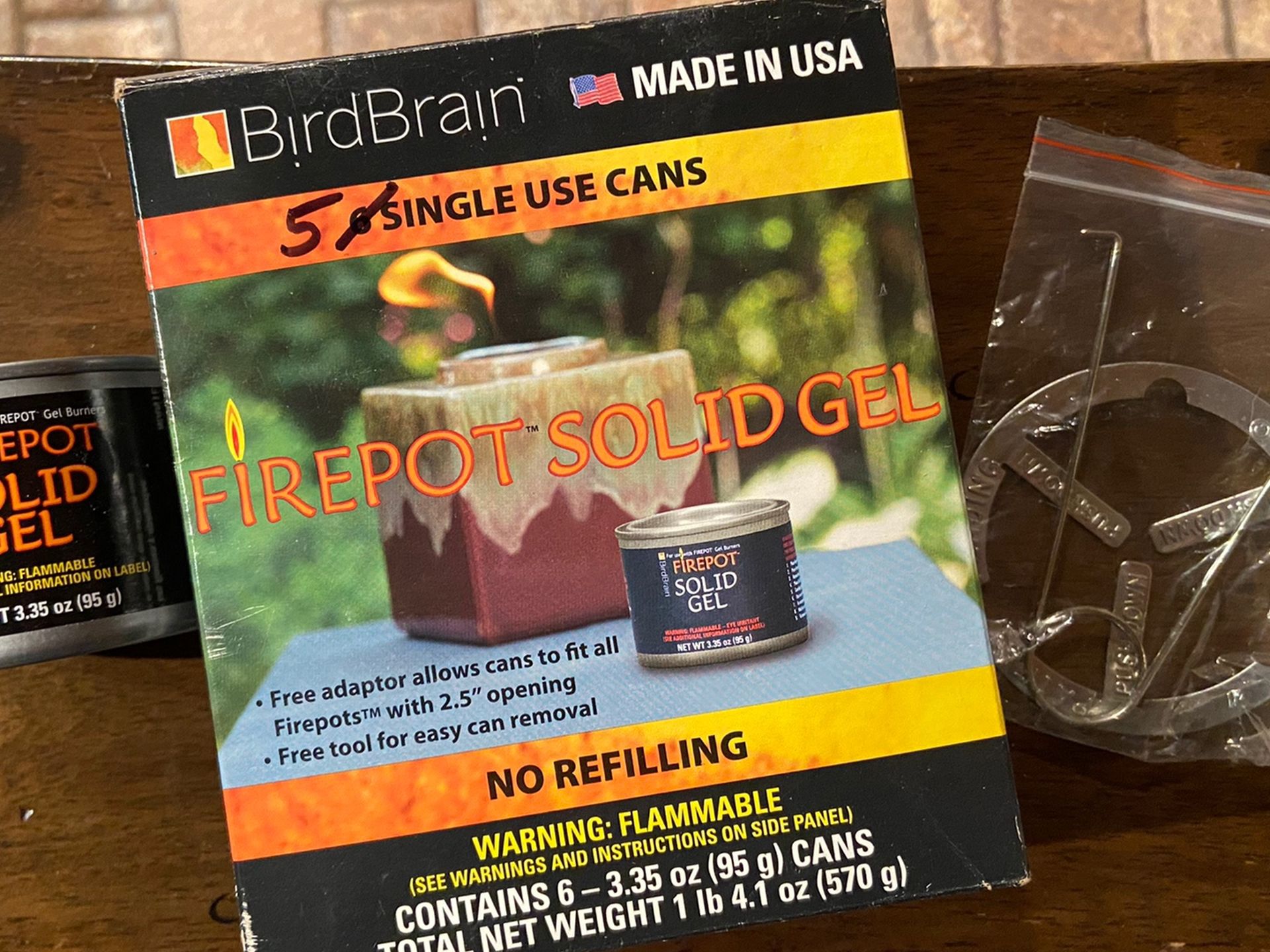 Fire pot Fuel Solid Gel- 5 Cans