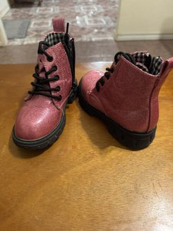 Pink Glitter Boots