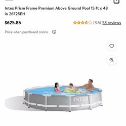 Pool Intex 15x48ft New Included Filter Pump Ladders