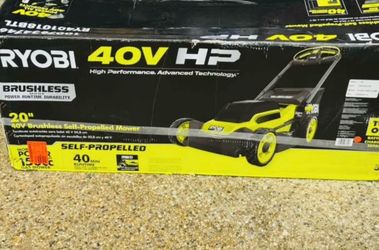 Ryobi 40V HP Brushless 20 in. Cordless Electric Battery Walk Behind Self-Propelled Lawn Mower (Tool Only)