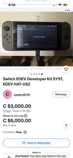 Dev kit Nintendo switch gen 1