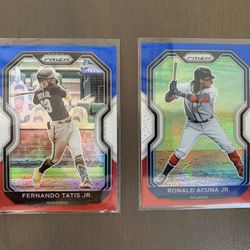 Fernando Tatis Ronald Acuna Prizm (Red White Blue) 2021