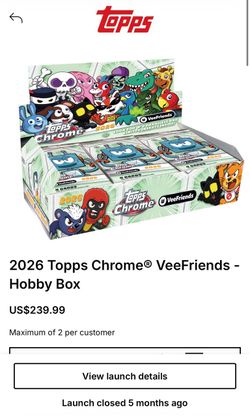 Topps Chrome Hobby Box Sealed VeeFriends