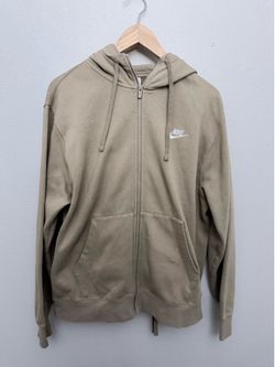 Nike zip up hoodie Tan Size medium mens