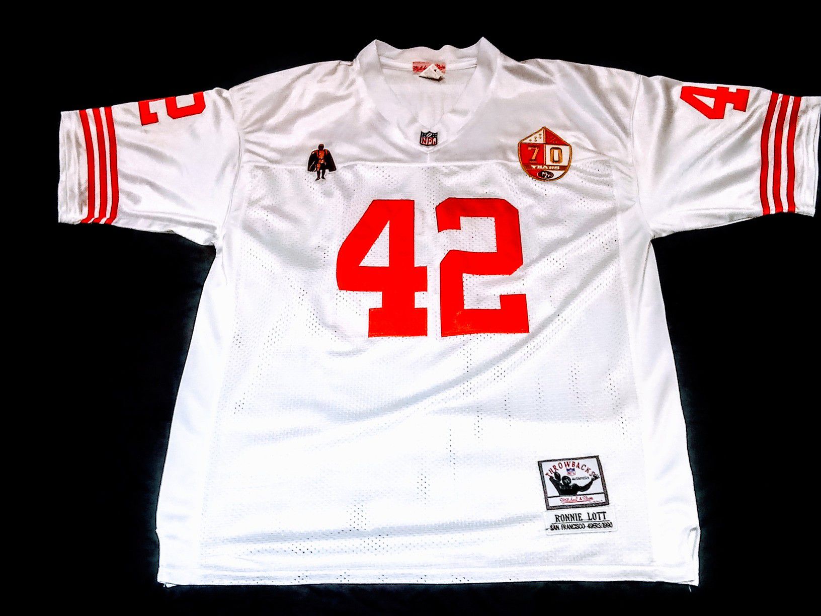 NFL San Francisco 49ers Ronnie Lott White Jersey size XXL