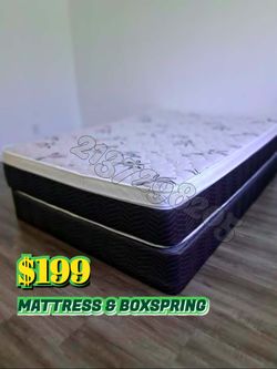 Queen Size Boxspring With Mattress