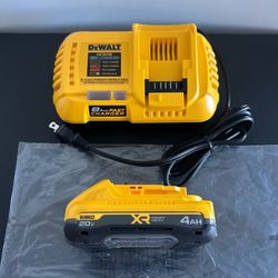 $110 New Dewalt XR 4.0ah Battery + Dewalt Fast Charger Starter Kit (20-Volt)