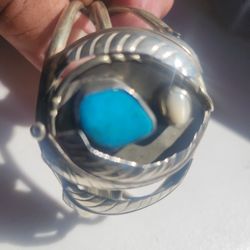 TURQUOISE STERLING BRACELET 