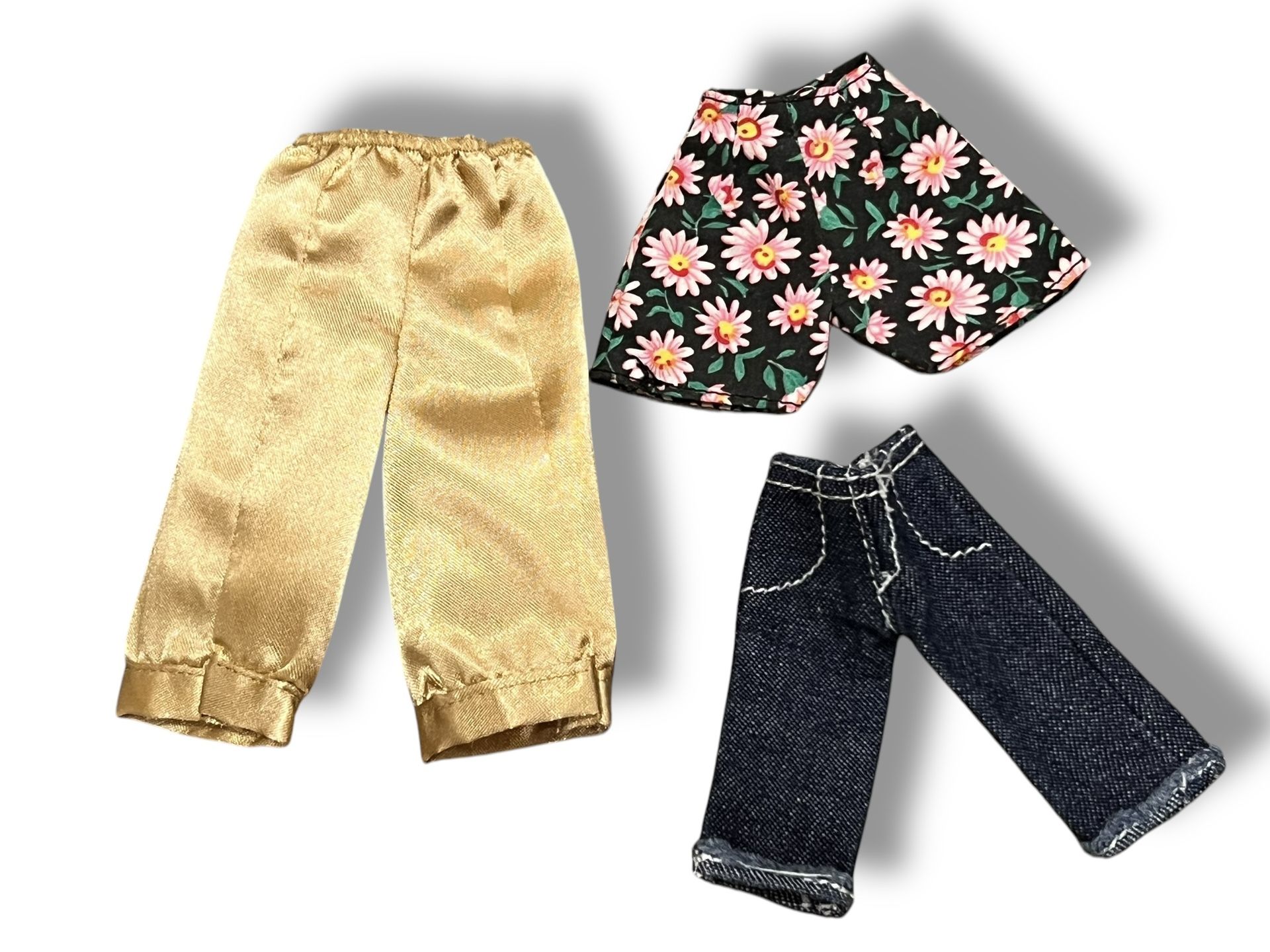 Vintage 1990s Barbie? Ken? Jeans Capri, Shorts & Gold Capris Lot