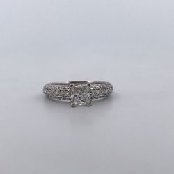 14k White Gold 1.74ct Diamond Ring Size 6.25