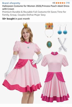 Adult Princess Peach and Rosalina Girl Costumes