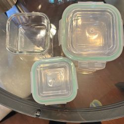 Three Glass Containers