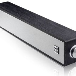MICA M30i 2.0 Wooden Soundbar w/ AUX + USB, Compact, Perfect For Laptop