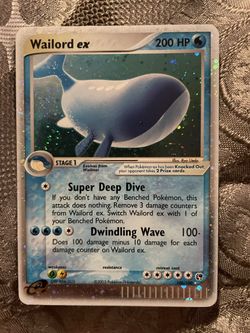 Pokémon card - Wailord Ex