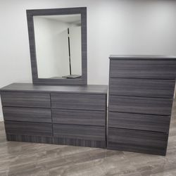 Dresser Whit Mirror And Chest - Cómoda Con Espejo Y Gavetero 