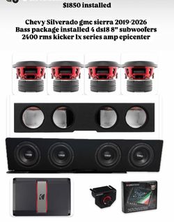 FULL BASS PACKAGE INSTALLATION INCLUDED FIT GMC SIERRA CHEVY SILVERADO 2019-2026 4 doors