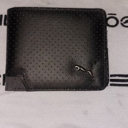 Black Leather Puma Wallet 
