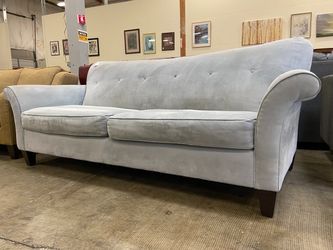 BAUHAUS Light Blue Curved Back Sofa