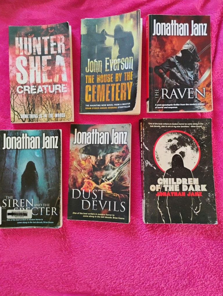 6 Jonathan Janz Paperback Books