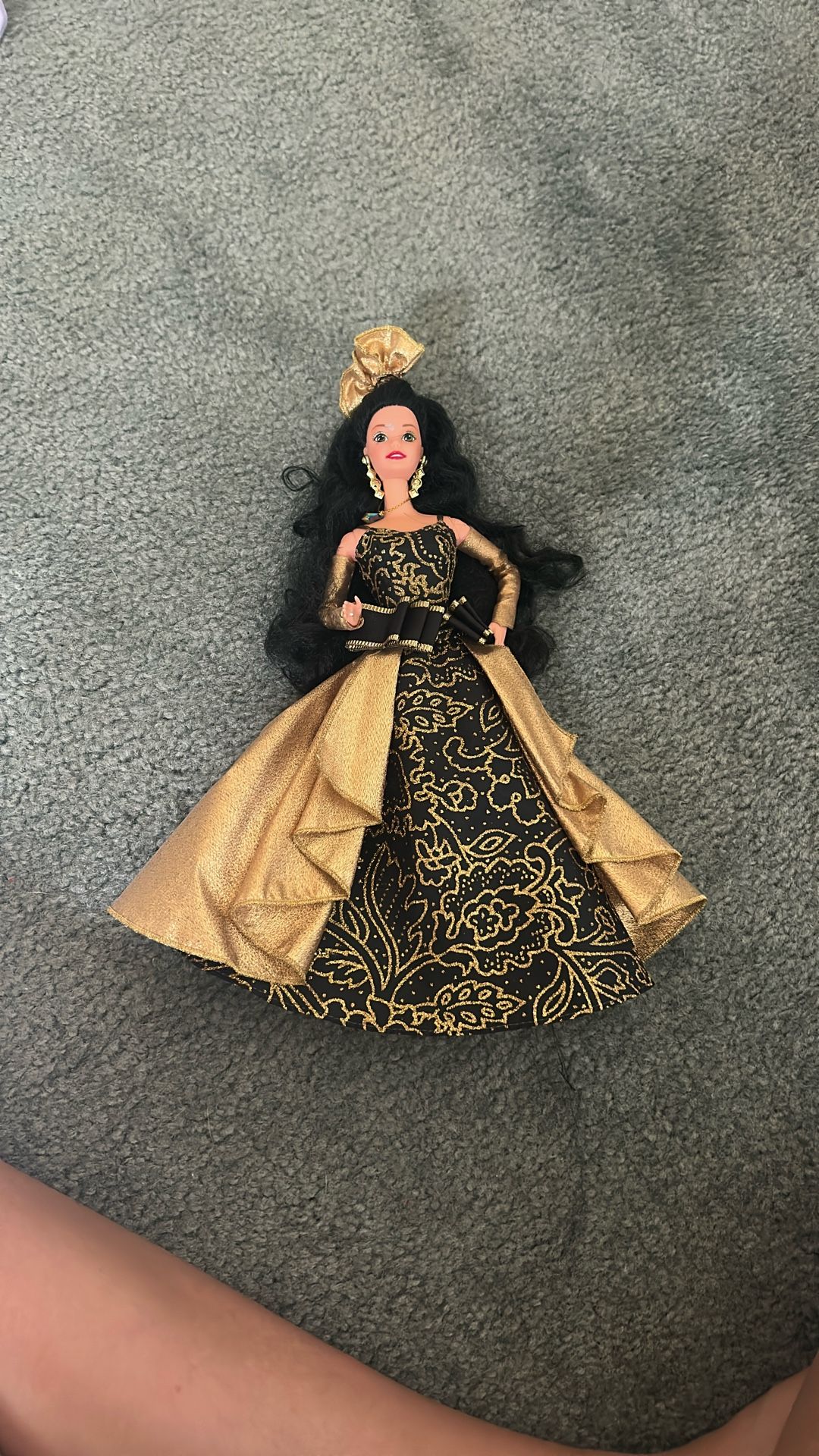 Moonlight Magic Barbie Doll w/ Gold Black Gown &Black Hair