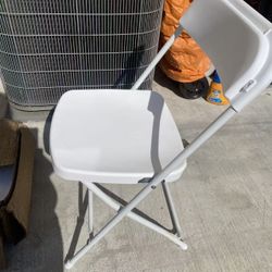 NEW Heavy Duty White Folding Chair - Box Damaged– White, Sturdy (Last 4) 