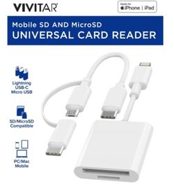 Vivitar Mobile SD, Micro SD And Compact Flash Card Reader