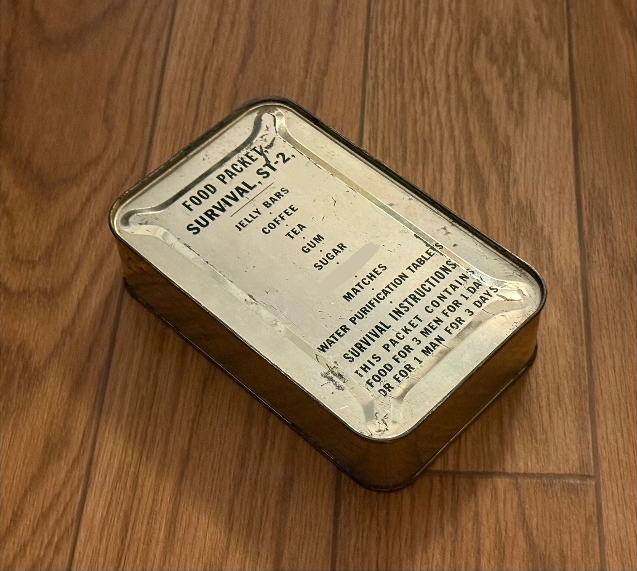 VERY RARE Vintage US Military Food Packet Survival Ration w/ Key SEALED