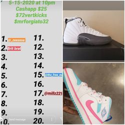 Get in the raffle, and win a pair of shoes for $25