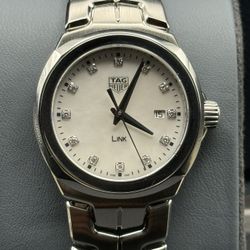 TAG Heuer Link Lady Quartz Diamond MOP 32mm - Ref. WBC1312.BA0600 - Full Set