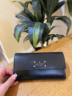 Kate Spade Large Black Leather Wallet