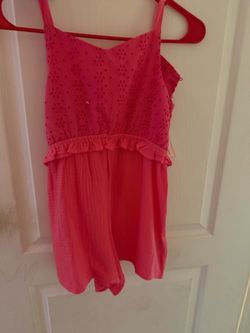 Pink Eyelet Spaghetti Strap Romper