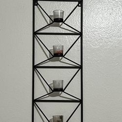 Wall metal candle decoration