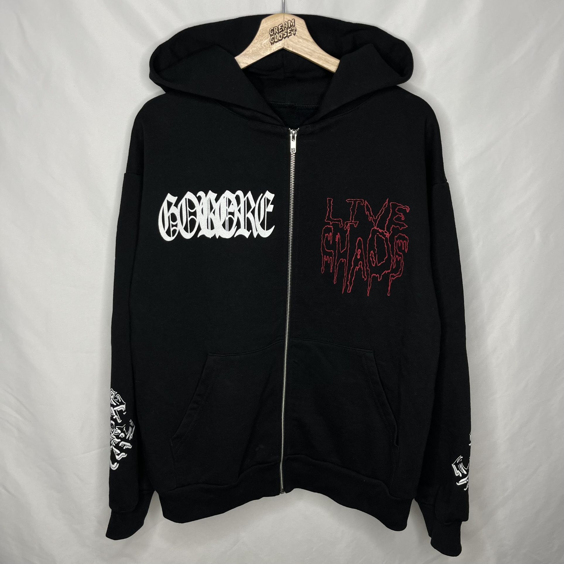 Ken Carson Playboi Carti Opium Destroy Lonely Great Chaos Tour Gore Core Hoodie sz L