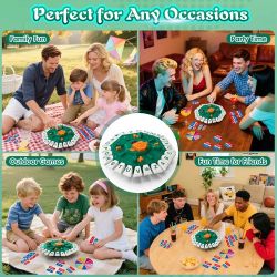 Family Board Word Games for Kids & Adults w/Display Timer, Fast Paced 24-Letter Learning Party Card Game with Spinning Penalty Wheel, 2 Modes & 220 To