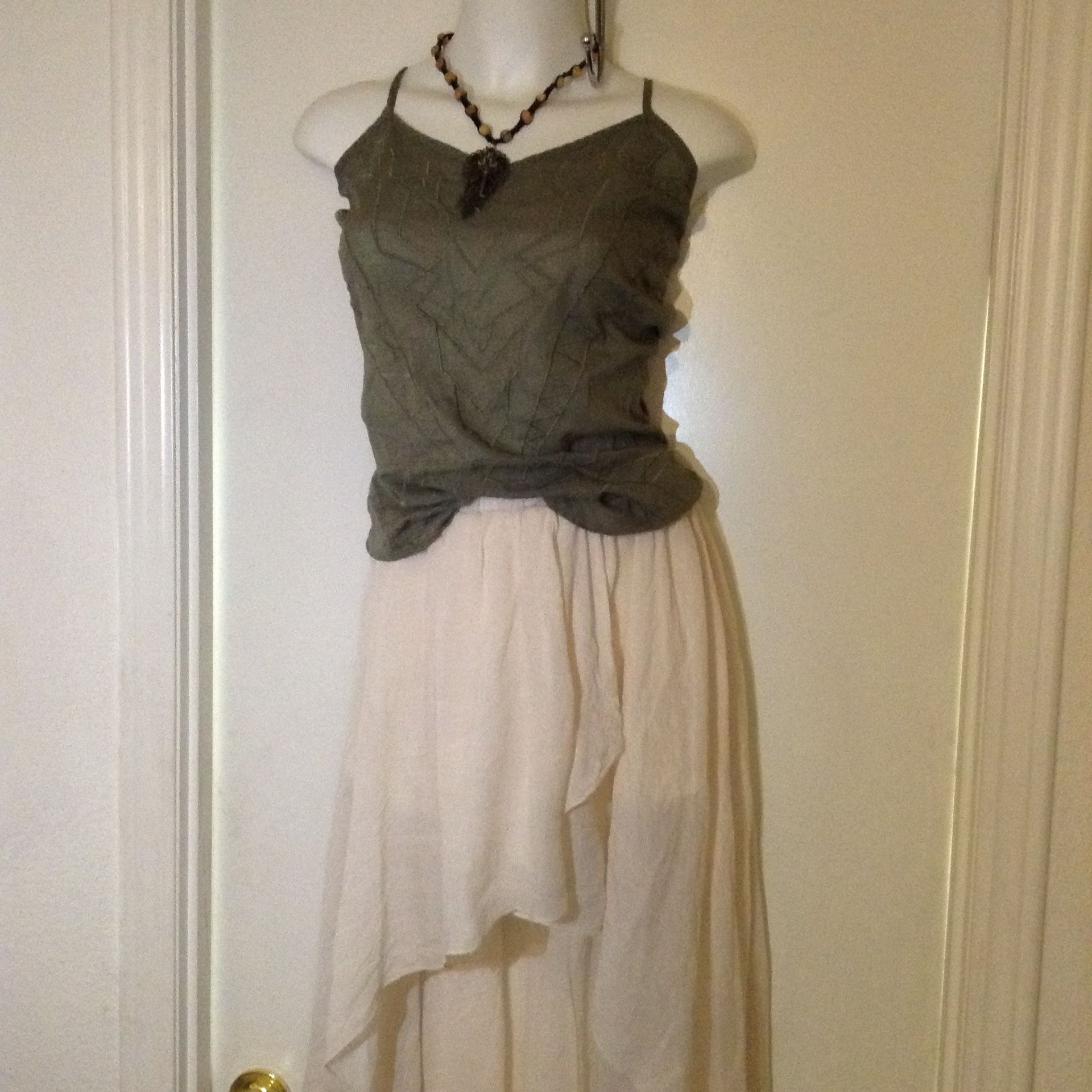 Maurice shirt and hi-lo skirt