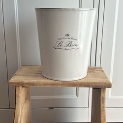 Kassatex French Inspired Bathroom Wastebasket Trash Can 