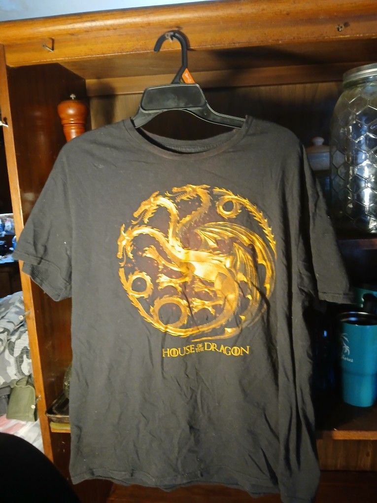 Game Of Thrones House Of The Dragon Black Shirt XL - Fair