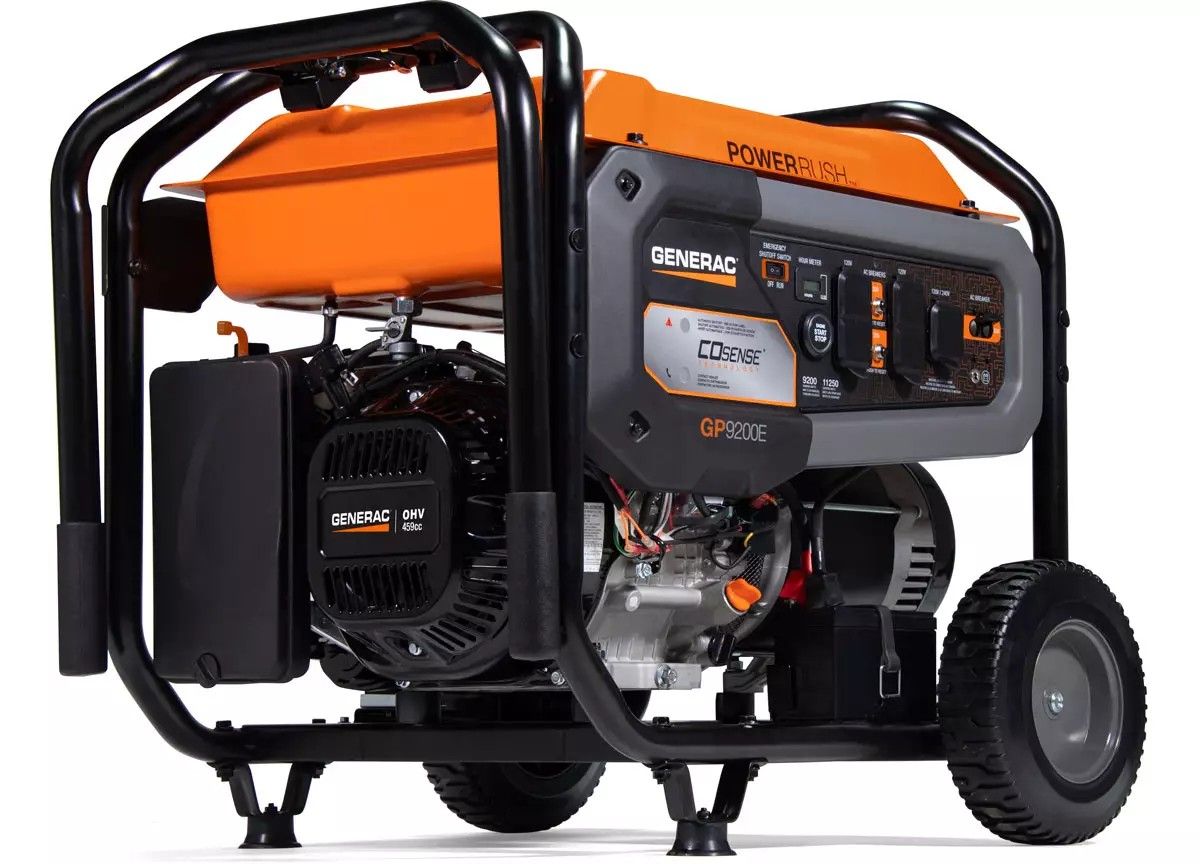 Generac Gp9200e 9200w Running / 11250w Peak Gasoline Powered Generator With Cosense Technology