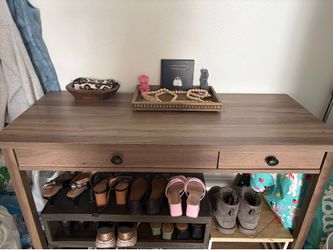 Wooden entry table