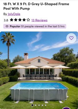 Rectangles metal frame pool new