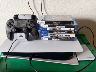 PlayStation 5 with games