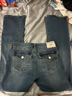 True Religion Becca Crystal Flap Bootcut Jean