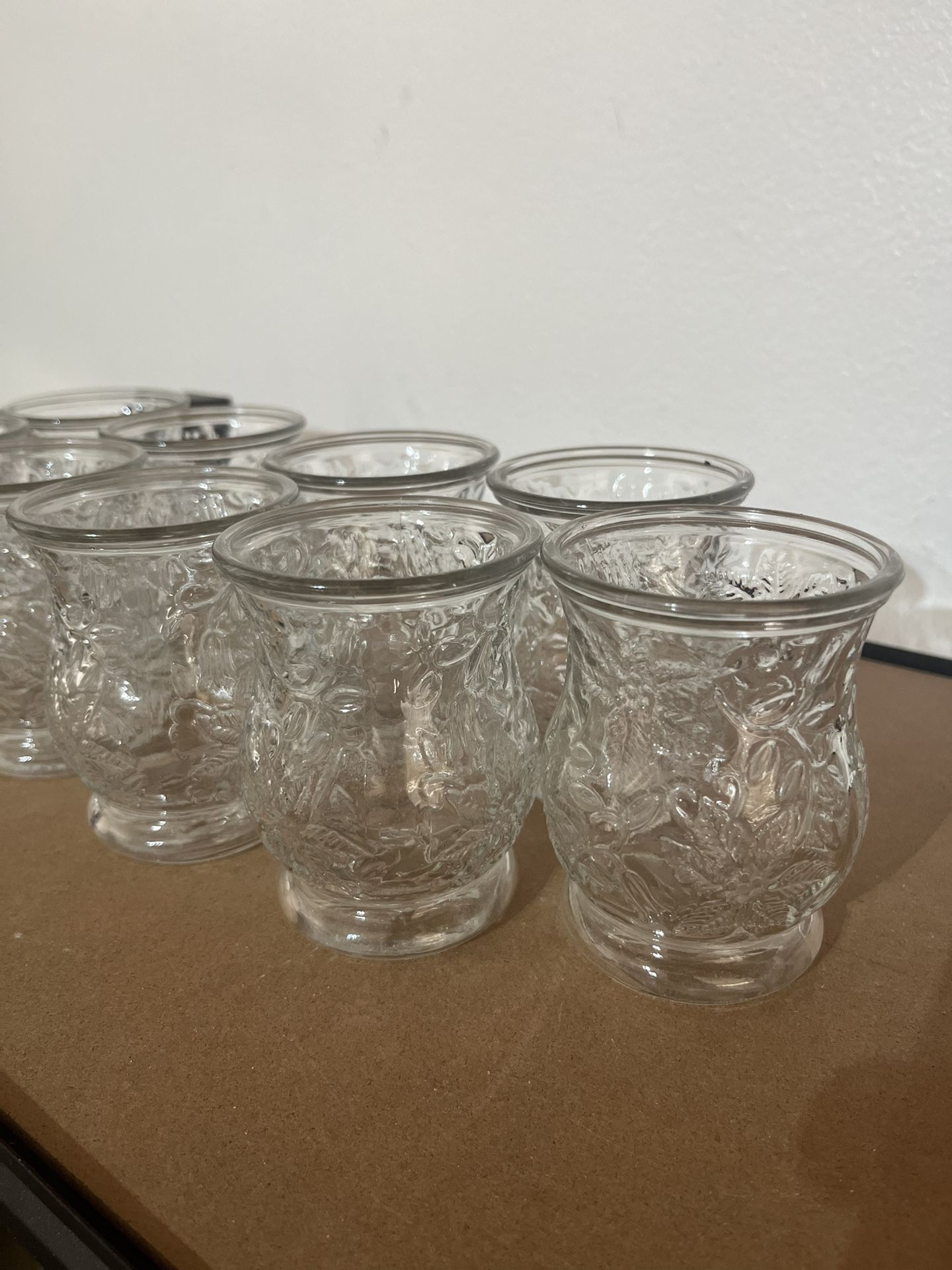 9 Princess House Fantasia pattern votive candle holders