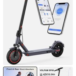VOLPAM Electric Scooter 8.5" Solid Tires, Max 19Miles Range, 350W Motor