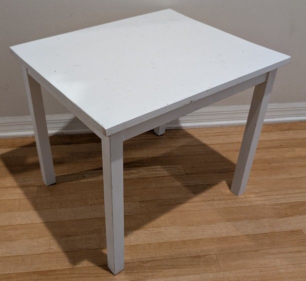 White Wood Side Activity Table