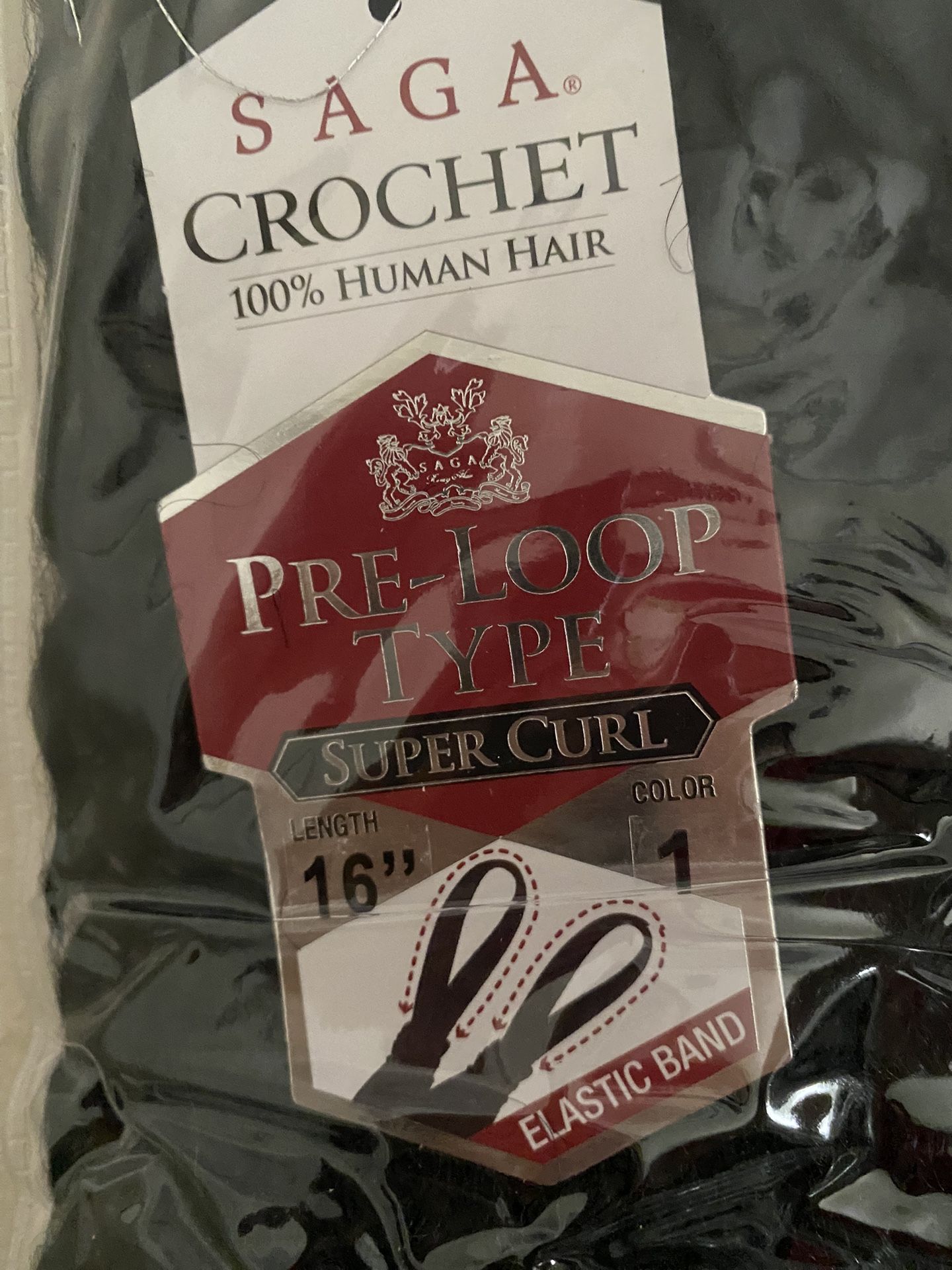 Saga Human Hair Crochet Braids Super Curl