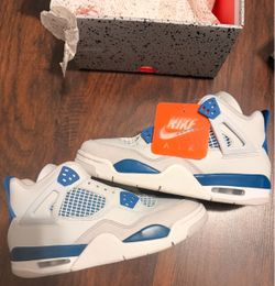Size 7Y Retro 4 Military Blue