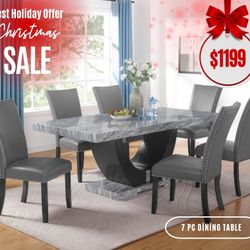 7 Pc Dining Table No Credit Needed $10 Down 