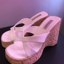 White Wedges Brand New  Size 7 1/2