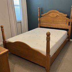 Queen Bed Frame with Dresser 